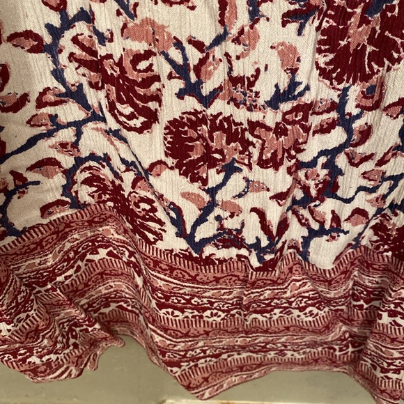 Style & Co burgundy, ivory, and navy dress - Picture 4 of 5